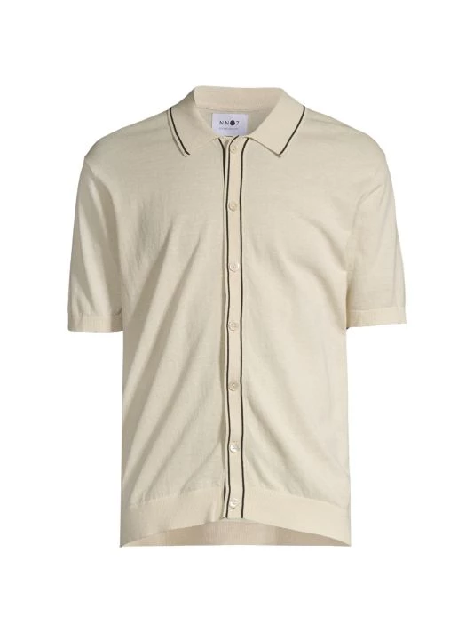 NN07 Nolan Button-Front Polo Shirt For Men 3 NN07 Nolan Button-Front Polo Shirt For Men