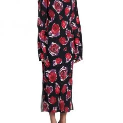 Marni Rose-Print Long-Sleeve Midi-Dress -Modern Wear Hub unnamed file 107