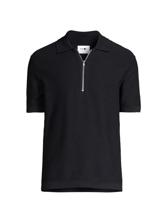 NN07 Hansie Quarter-Zip Polo Shirt For Men Khaki 6 NN07 Hansie Quarter-Zip Polo Shirt For Men Khaki - Image 4