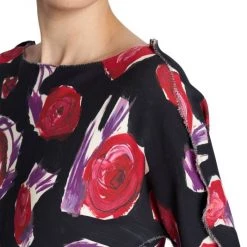 Marni Rose-Print Long-Sleeve Midi-Dress -Modern Wear Hub unnamed file 109