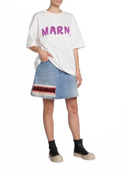 Marni Logo-Print Cotton Jersey T-Shirt 4 Marni Logo-Print Cotton Jersey T-Shirt - Image 2