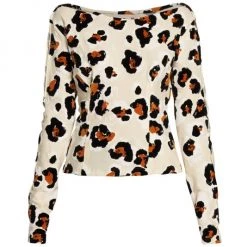 Marni Animal-Print Cotton Long-Sleeve Top