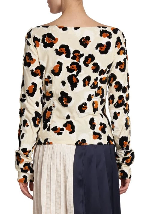 Marni Animal-Print Cotton Long-Sleeve Top 7 Marni Animal-Print Cotton Long-Sleeve Top - Image 5