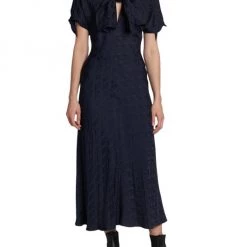 Marni Tie-Front Short-Sleeve Midi-Dress -Modern Wear Hub unnamed file 164