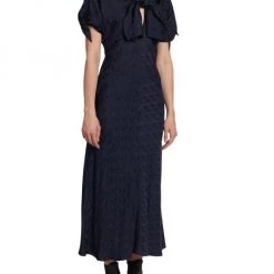 Marni Tie-Front Short-Sleeve Midi-Dress -Modern Wear Hub unnamed file 165