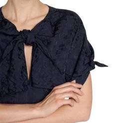 Marni Tie-Front Short-Sleeve Midi-Dress -Modern Wear Hub unnamed file 167