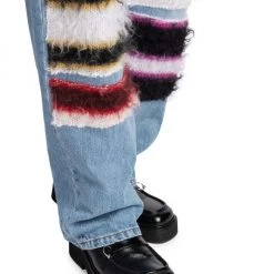 Marni Knit-Patch Wide-Leg Jeans For Men -Modern Wear Hub unnamed file 189