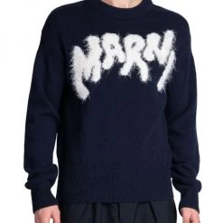Marni Furry Logo Crewneck Sweater For Men -Modern Wear Hub unnamed file 192