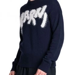 Marni Furry Logo Crewneck Sweater For Men -Modern Wear Hub unnamed file 193