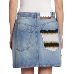 Marni Appliqu&eacute;d Cotton Denim Skirt -Modern Wear Hub unnamed file 249