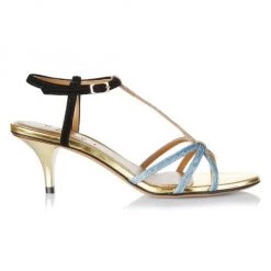 Marni Colorblock Ankle-Strap Sandals