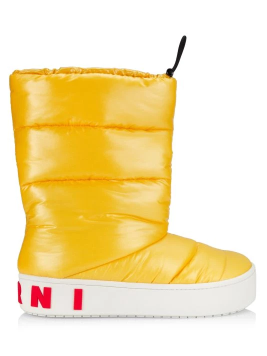 Marni Paw Quilted Nylon Puffer Boots For Men Lemon 9 Marni Paw Quilted Nylon Puffer Boots For Men Lemon - Image 7