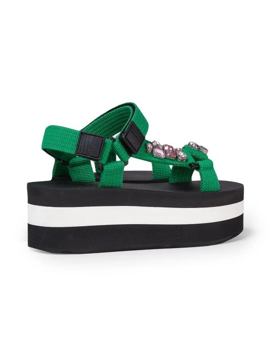 Marni Crystal-Emellished Flatform Sandals Garden Green 5 Marni Crystal-Emellished Flatform Sandals Garden Green - Image 3