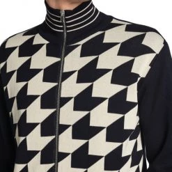 Marni Pied De Poule Jacquard Zip Cardigan For Men -Modern Wear Hub unnamed file 613
