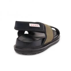 Marni Fussbett Leather Slingback Sandals For Men Fluo Orange Black -Modern Wear Hub unnamed file 679