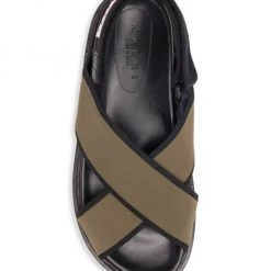 Marni Fussbett Leather Slingback Sandals For Men Fluo Orange Black -Modern Wear Hub unnamed file 681