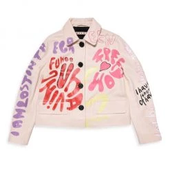 Marni Girl's Leather Jacket For Kids