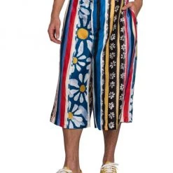 Marni Striped & Floral Print Coulotte Pants For Men -Modern Wear Hub unnamed file 705