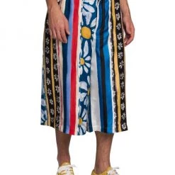 Marni Striped & Floral Print Coulotte Pants For Men -Modern Wear Hub unnamed file 706