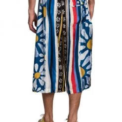 Marni Striped & Floral Print Coulotte Pants For Men -Modern Wear Hub unnamed file 707