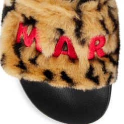 Marni Logo Leopard Faux Fur Pool Slides -Modern Wear Hub unnamed file 72