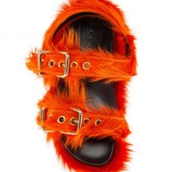 Marni Fussbett Two-Buckle Calf Hair Sandals Yellow -Modern Wear Hub unnamed file 723