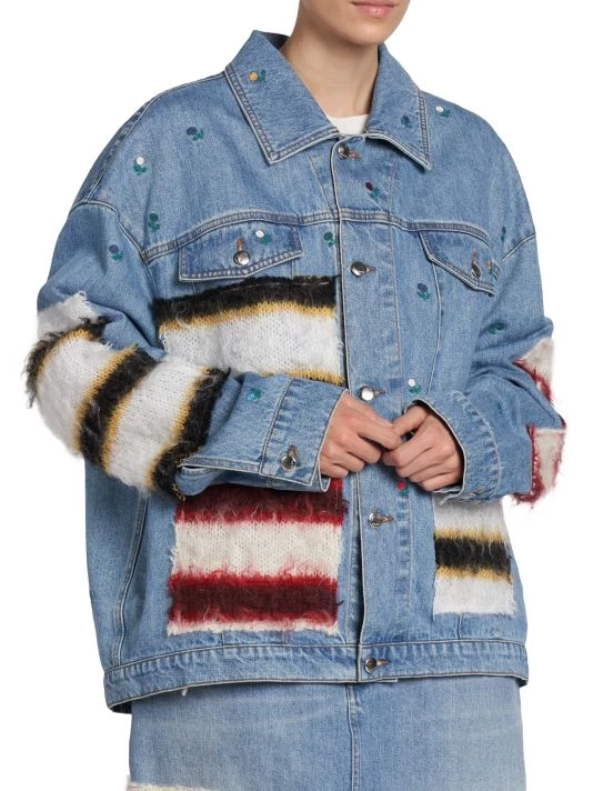Marni Appliquéd Cotton Denim Jacket 6 Marni Appliquéd Cotton Denim Jacket - Image 4